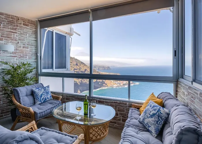 Blue Dream: Panoramic View On Heights Over The Sea La Matanza De Acentejo